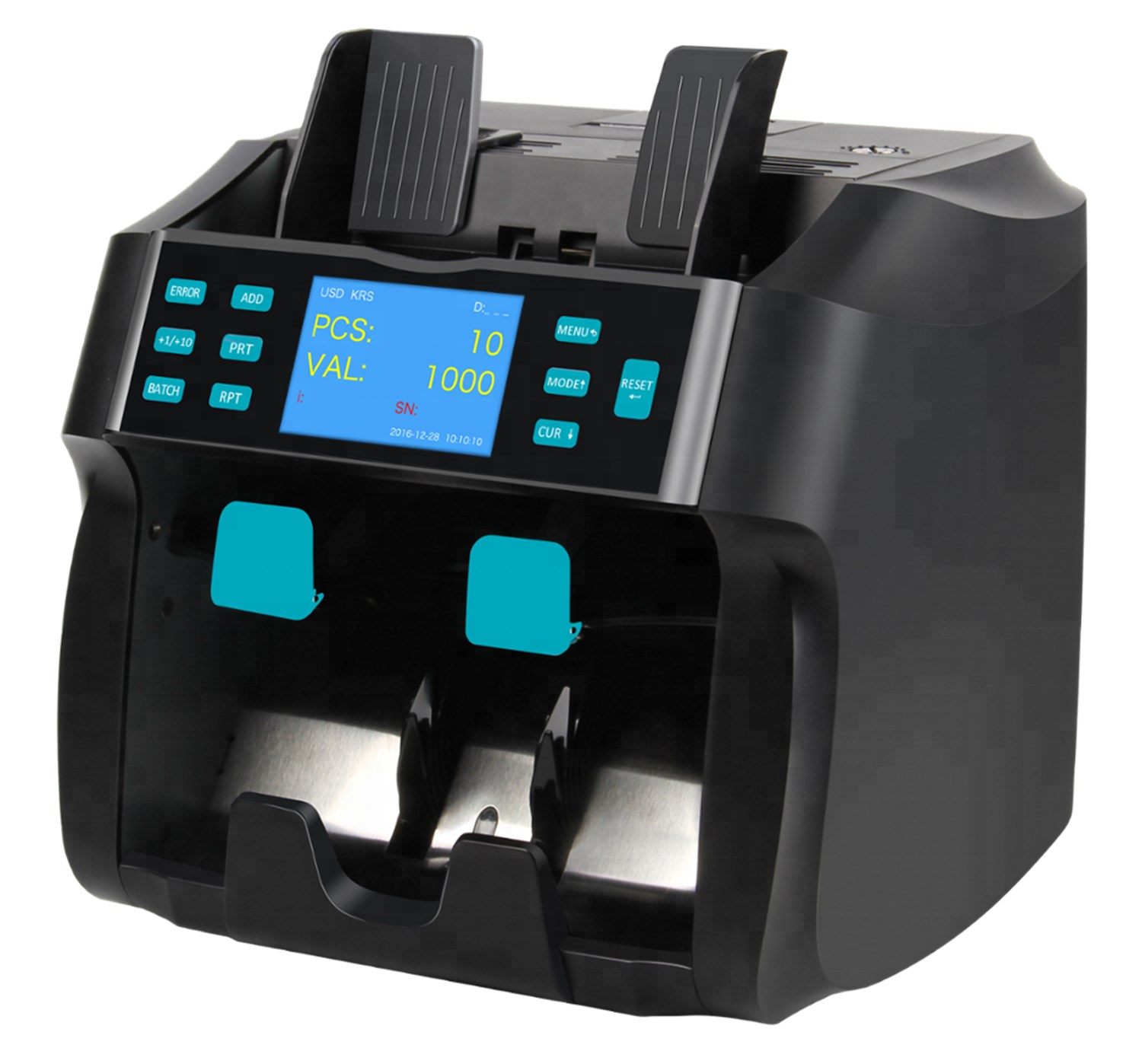 1+1 pockets Multi-currency Discriminator mixed banknote sorter value counter machine ST-4000